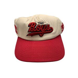 The Boys Vintage Snapback Baseball Cap Red Cream Two Tone